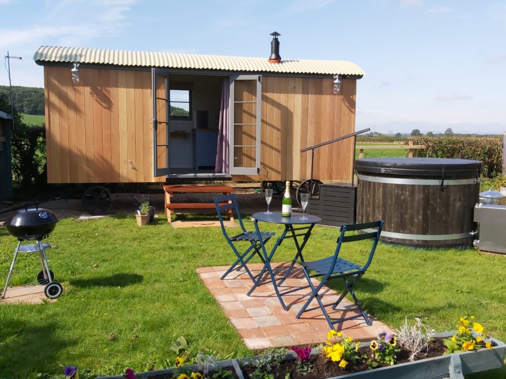 Pheasants roost shepherds hut