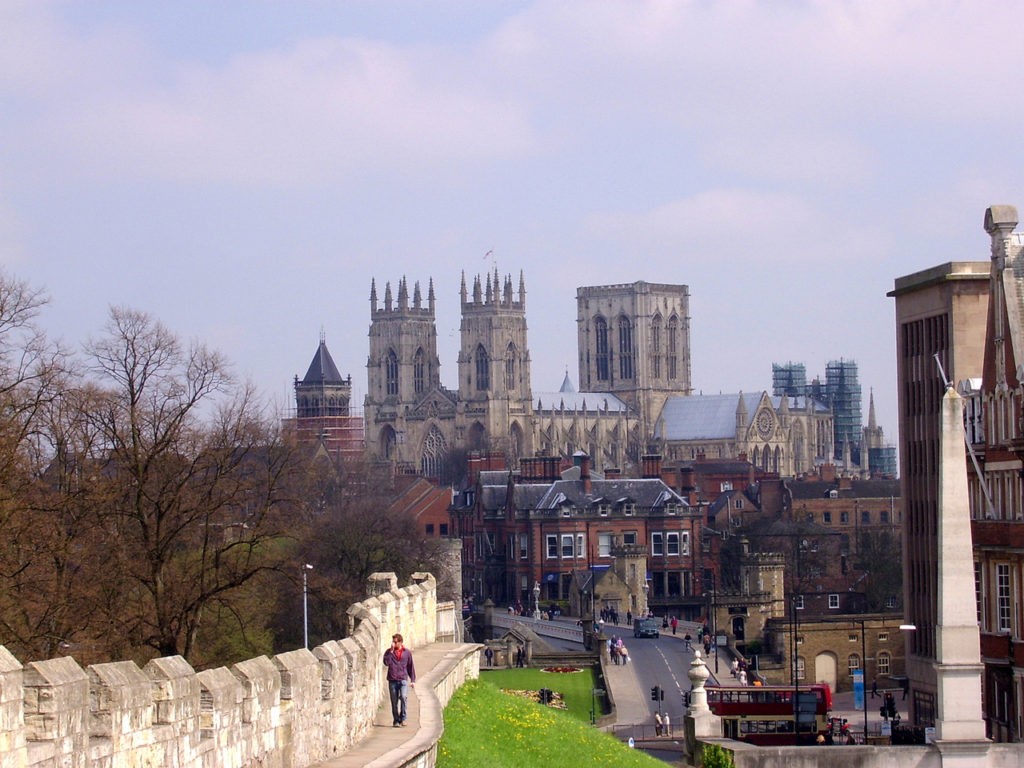 York walls and minster